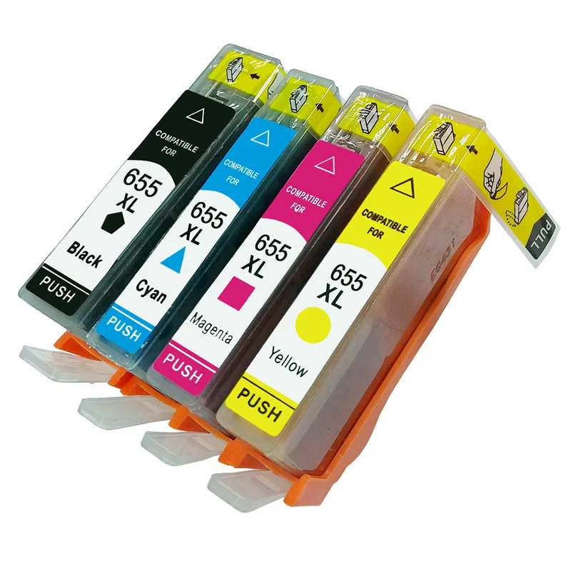 Replacement For HP 655 HP655 XL HP655XL 655XL 4 Color Ink Cartridge Deskjet 3525 4615 4625 5525