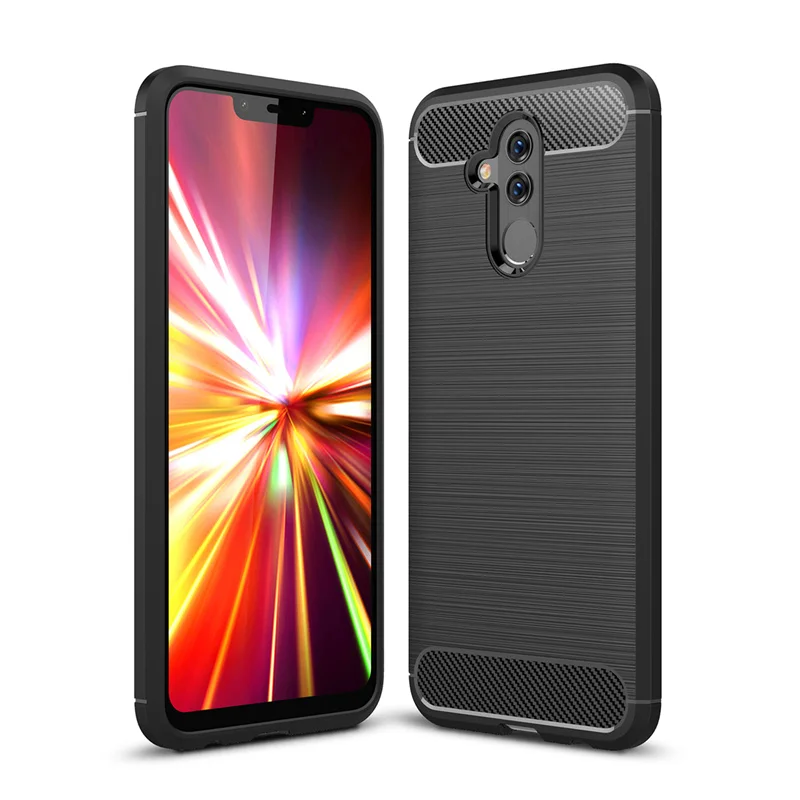 

Carbon Fiber Case For Huawei Mate 20 Lite Soft Matte TPU Anti-knock Back Cover Case For Huawei Mate 20 pro Rubber Armor Coque