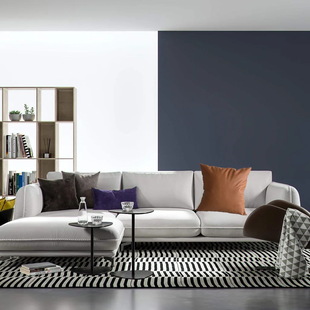 Искусственные кожаные чехлы на подголовники бросок наволочка диван, домашний декор сплошной цвет 120x30#30