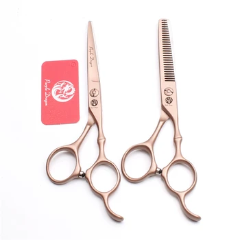 

Z9030 6" 17.5cm 440C Purple Dragon Rose Gold Hairdresser's Scissors Cutting Shears Thinning Scissors Bamboo Handle Hair Scissors