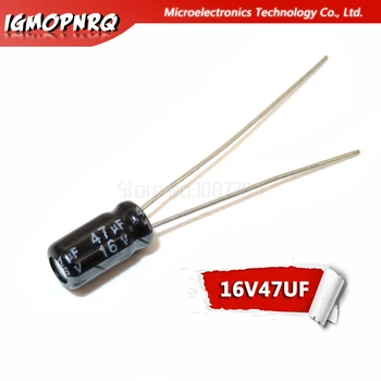 

50pcs electrolytic capacitor 16V47UF 4*7 volume 47uf 16v 4*7MM