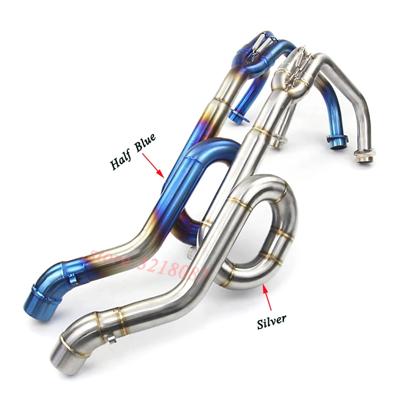 Motorcycle Modified Full System Racing Exhaust Muffler Front Connection