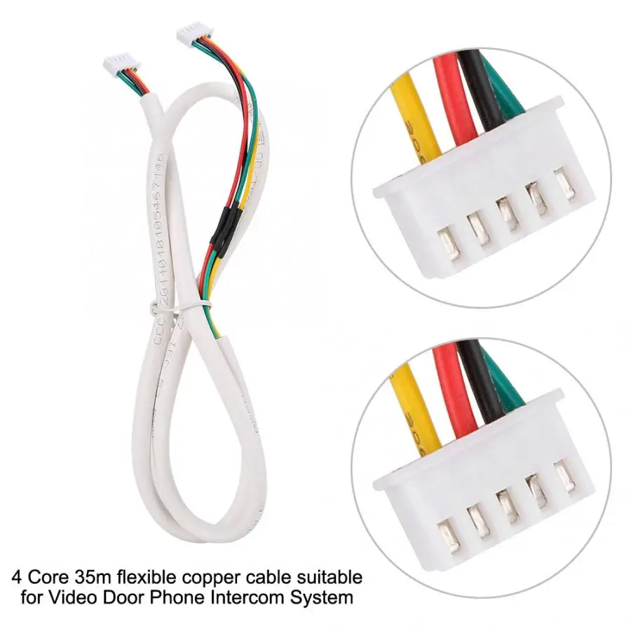 

4 Core 35m Round Flexible Copper Cable For Video Door Phone System 2019