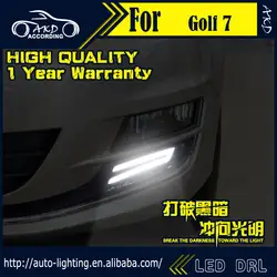 Стайлинга автомобилей для VW Golf 7 Mk7 DRL 2013-2016 Golf7 СВЕТОДИОДНЫЕ DRL COB Дизайн СВЕТОДИОДНЫЕ Противотуманные фары Передние Лампы Автомобильные