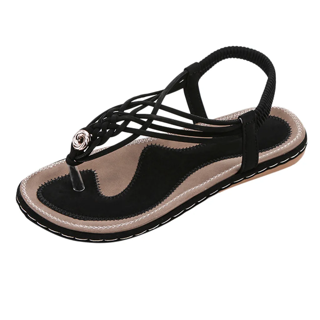 

SAGACE Fashion Women Bohemia Sandals Beach Breathable Sandals Flats Slip On Shoes Sandals Sexy High Quality Sandals Ladies Shoes