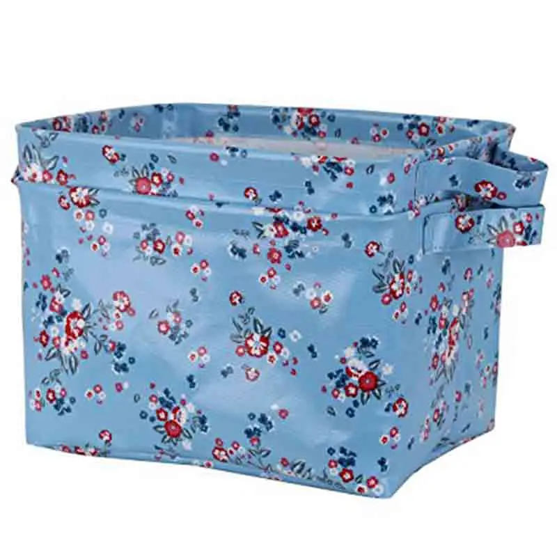 

Neoviva Stylish Waterproof Organization Basket PU Coating Cotton Canvas Easy Clean Collapsible Storage Containers High Quality
