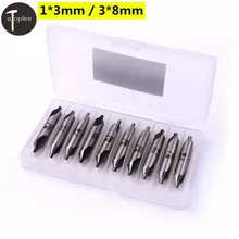 10pcs 1*3mm Or 3*8mmCenter Drill HSS 2 edges Reaming Drill Center Drill Bit For Hole Machining Reduces Error 10pcs 1*3mm Or 3*8mmCenter Drill HSS 2 edges Reaming Drill Center Drill Bit For Hole Machining Reduces Error