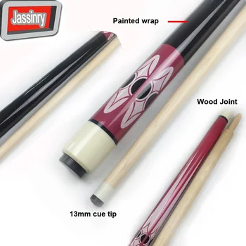 

free shipping Jassinry 13mm red Carom Cue Sticks wood joint Pool Billiards Cue Nine-ball Ball Arm Cues Maple wood Hotsale