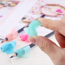 4 шт Сова одним пальцем стяжка силиконовые детские, для малышей насадка на карандаш держатель обучения письменная ручка инструменты коррекции канцелярские