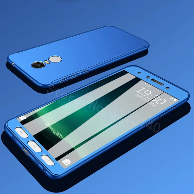 360 Degree Full Cover Case For Xiaomi Redmi Note 4 4X Case Hard Back Cover For xiaomi redmi Note 4 Pro Shell With Tempered glass-8