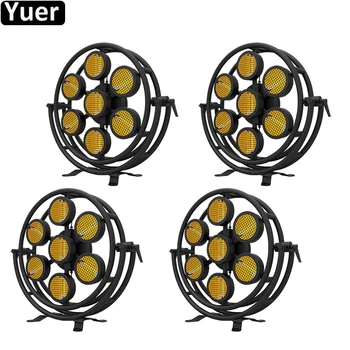 Goedkoop 4 Stks partij Nieuwe Projector Dj Stage Light Hexagon Ronde 7X300W Halogeen Retro Flitslicht Muziek Magic effect Disco Dj Party Lamp