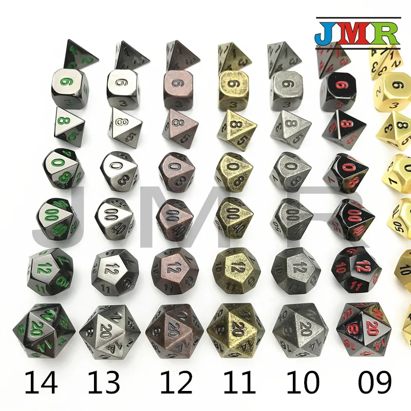 Игральные кости Dnd наборы металлические Juegos De Mesa Dados Rpg набор D4 D20 многогранные для