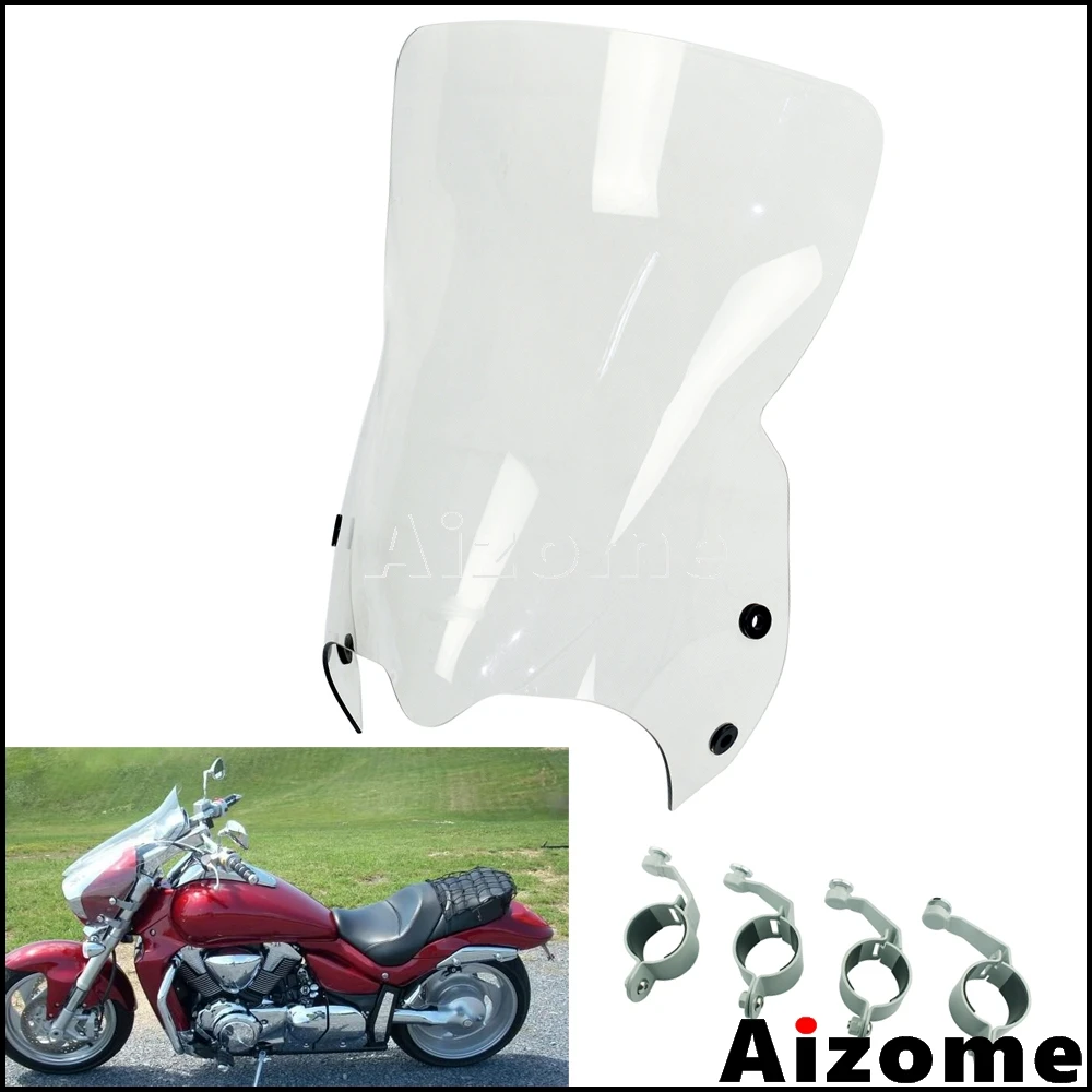 

Motorcycle Windshield Clear Windscreen Wind Screen Deflectors For Suzuki Boulevard M109RZ Limited 2007-2009