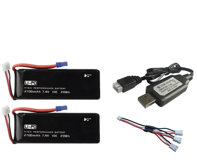 Для Hubson H501W H501S H501C 7,4 V 2700mAh 10C lipo батарея и зарядное устройство для RC Qaudcopter Дрон Запчасти 2s 7,4 v батарея - Цвет: Фиолетовый