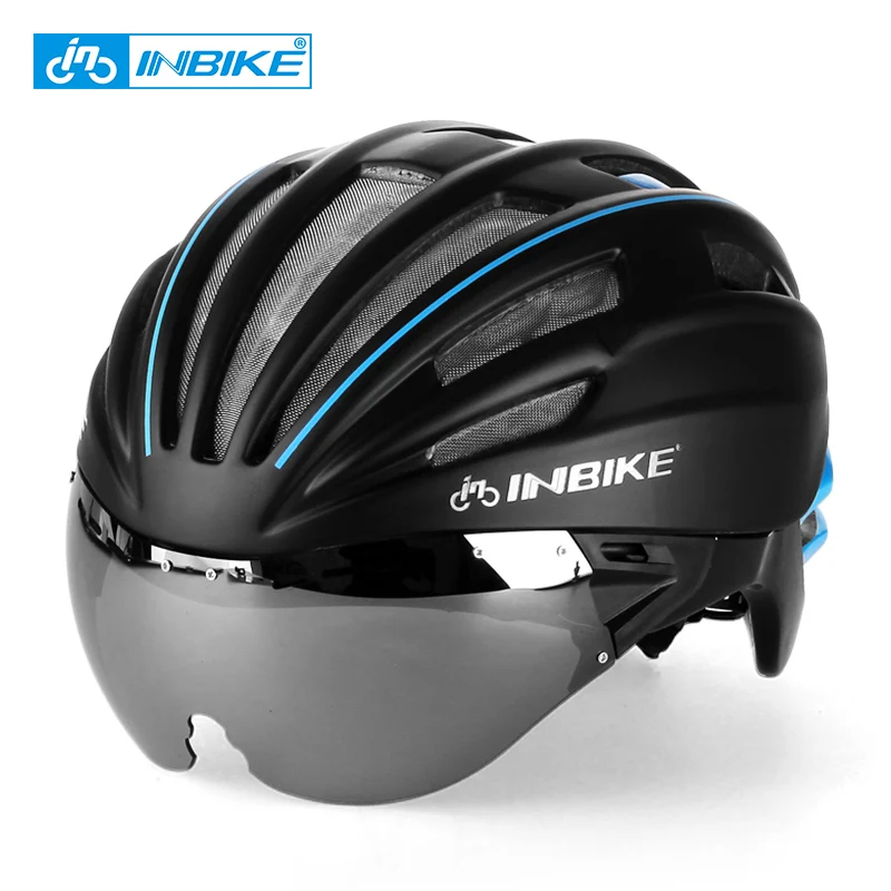 INBIKE Cycling Helmet with Glasses Integrally molded Helmet Bike