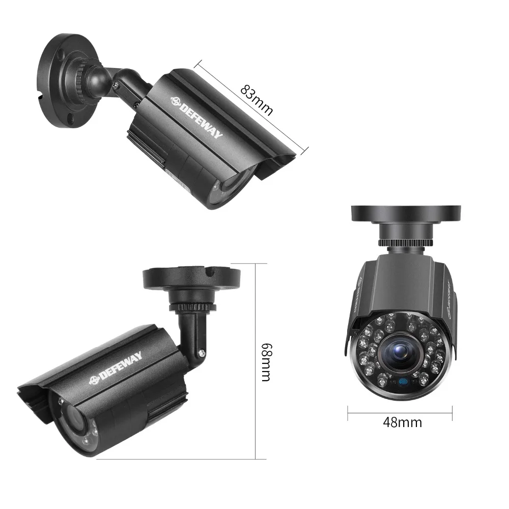 Камера Наружного видеонаблюдения DEFEWAY 8 каналов 1080N DVR 1200TVL 720P HD жесткий диск ТБ HDMI