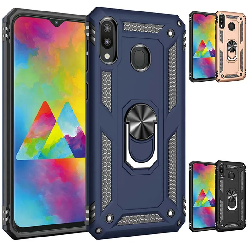 

Car Mounted Armor Case For Samsung Galaxy M30 M 10 20 30 Shockproof Ring Buckle Stand Soft TPU + Hard PC Case Cover