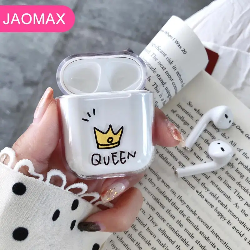 Чехол Jaomax из твердого поликарбоната прозрачный чехол для Airpods с изображением