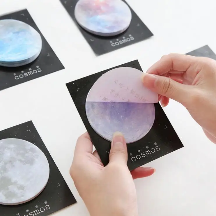 

1packs/lot Kawaii Astrometry Observation series memo pad circle notepads message sticker scrapbooking Nice gift for kids