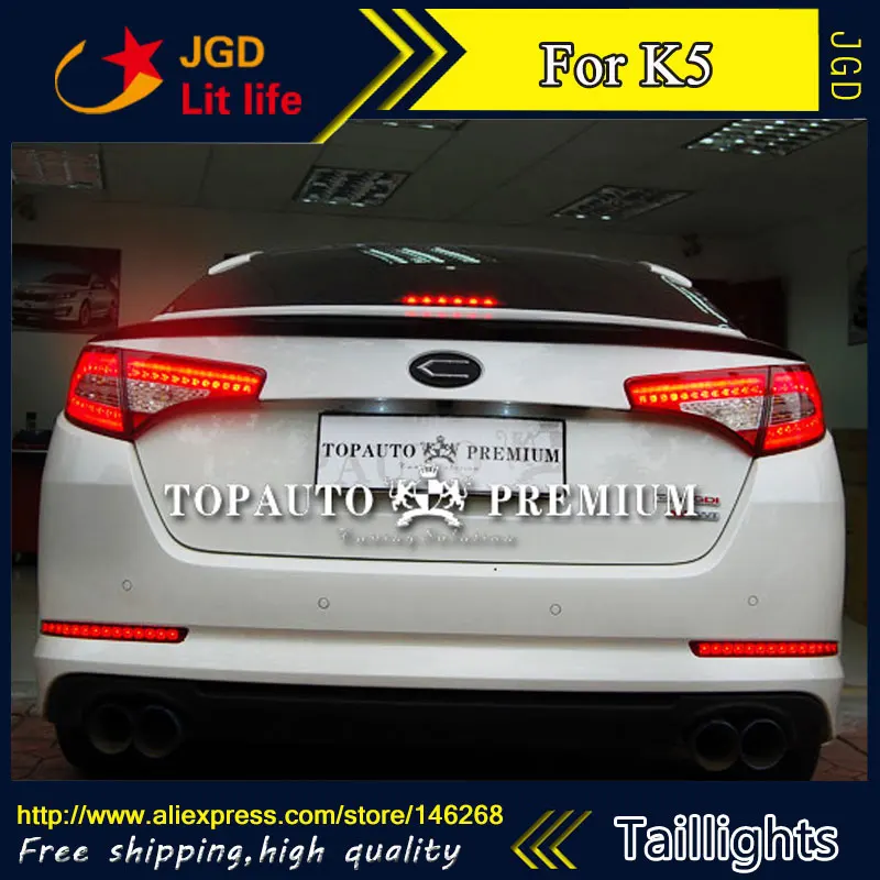 Car Styling tail lights for KIA K5 2010-2014 LED Tail Lamp rear trunk lamp cover drl+signal+brake+r