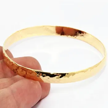 

1p raw brass 24k Shiny Gold Plated Bracelet (Nickel Free and Lead Free).-6mm CHK331