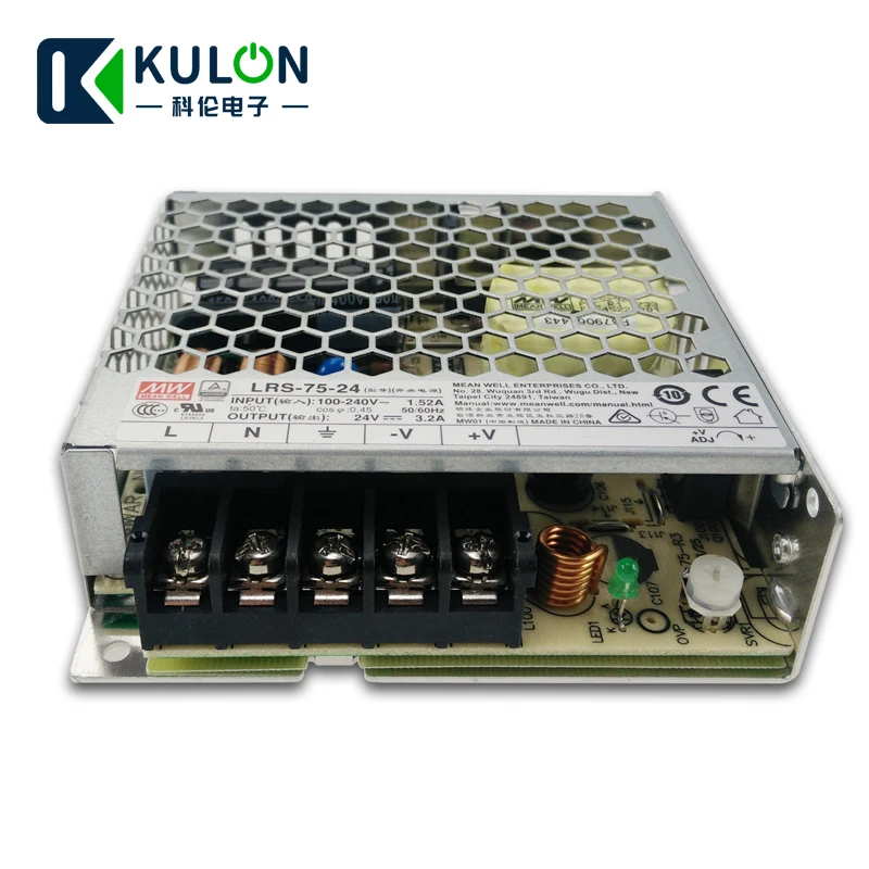 Оригинальный MEANWELL LRS 75 24 один выход 75w 24v 3.2A Meanwell источника питания 24V 75|power 24v|power supply
