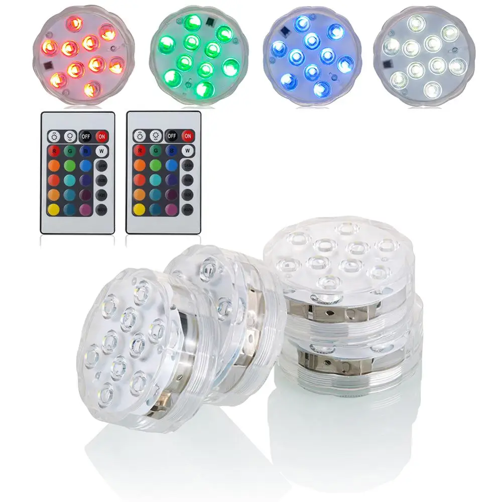 Submersível com Controle Ótimo para Peça Central do Casamento Férias de Natal Peças Lote Multicolor Levou Luz Festa Remoto. 20 –