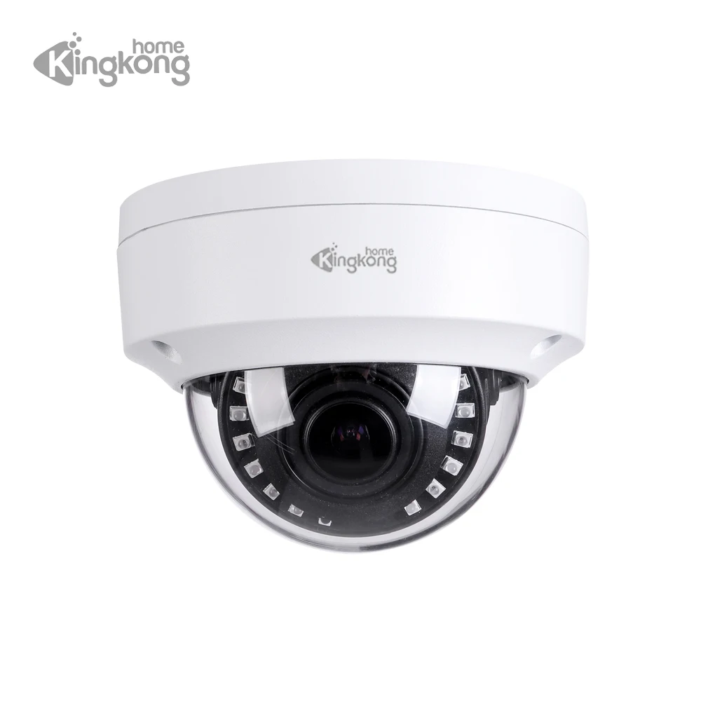 

Kingkonghome IP Camera 4MP/2MP Varifocal Lens CCTV Security Vandal-proof Waterproof Outdoor Surveillance Dome IR Camera IP Metal