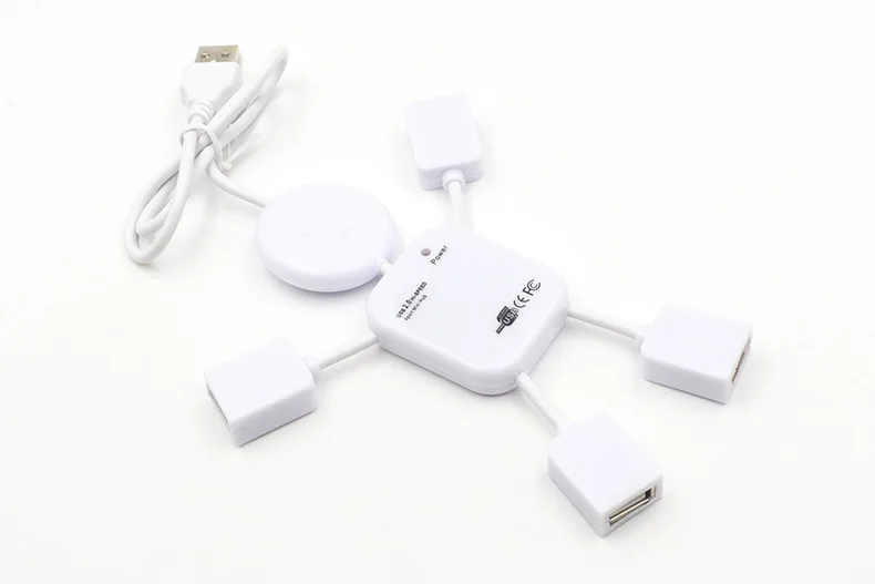 4 порта USB 2,0 высокоскоростной концентратор для ПК ноутбук Кукла человек дизайн белый