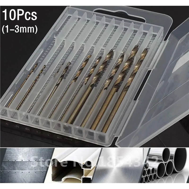 

10Pcs Set 1MM-3MM Cobalt High Speed Steel Twist Drill Hole M35 Stainless Steel Tool Set The Whole Ground Metal Reamer Tools