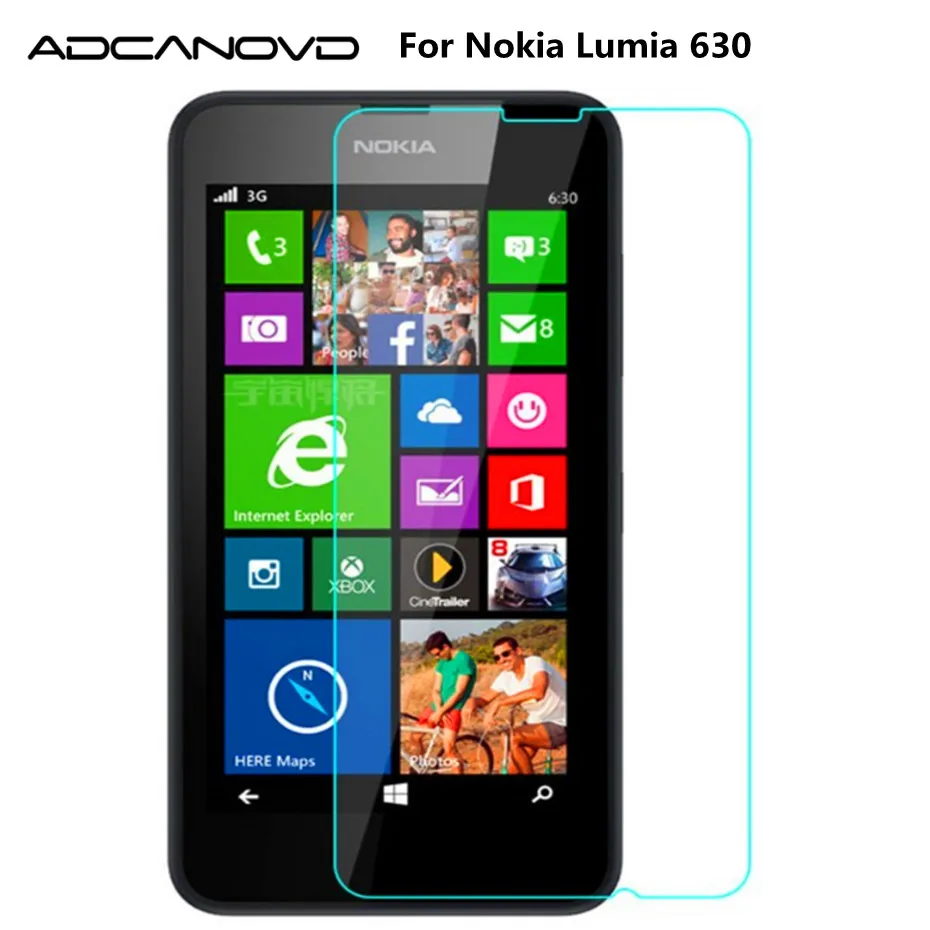 

Adcanovd 9H Ultrathin Premium Tempered Glass For Nokia Lumia 630 635 636 638 Dual Sim N630 Screen Protector Protective Film