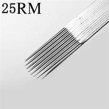 Новинка 50 шт. DisposableTattoo Вышивка Крестом Иглы Shader АССОРТИ Изогнутые Круглый Magnum 25rm горячей иглой постоянный Макияж agujas tatuaje