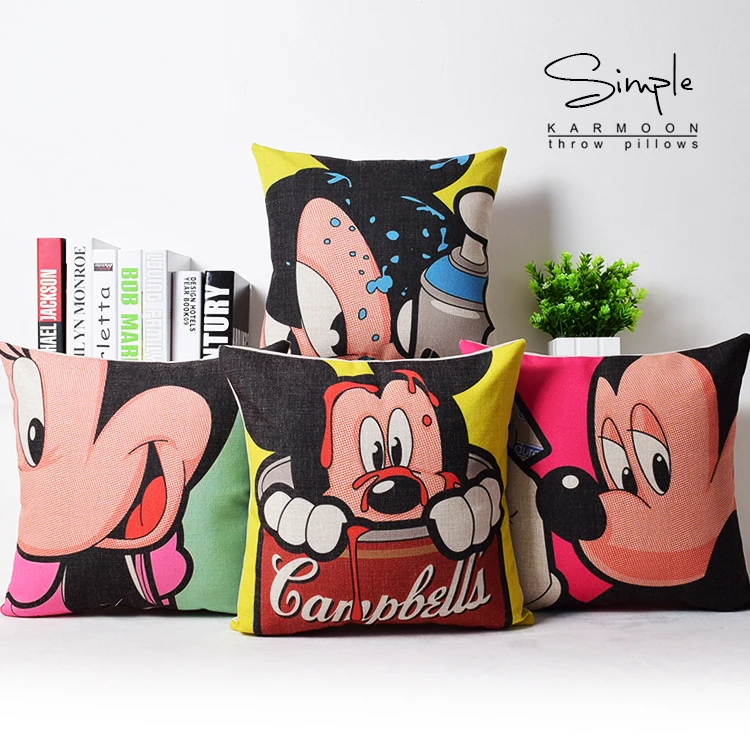 

Mickey pillow cover, Pop cartoon Mickey Mouse throw pillow case pillowcase