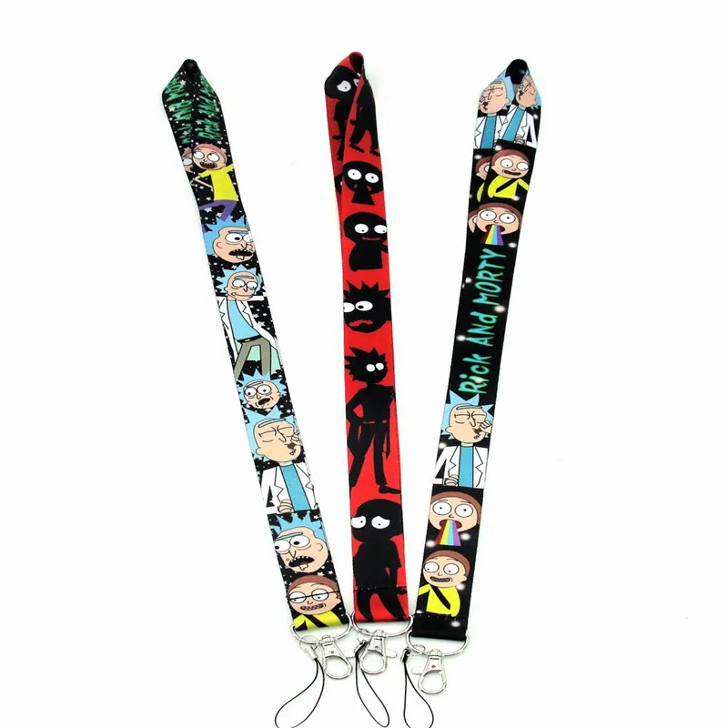 

New Arrival Cartoon Rick and Morty Cell Phone Hang Rope Neck Strap Lanyard for Keys Cord Lanyard Lariat Keychain Cosplay Gift