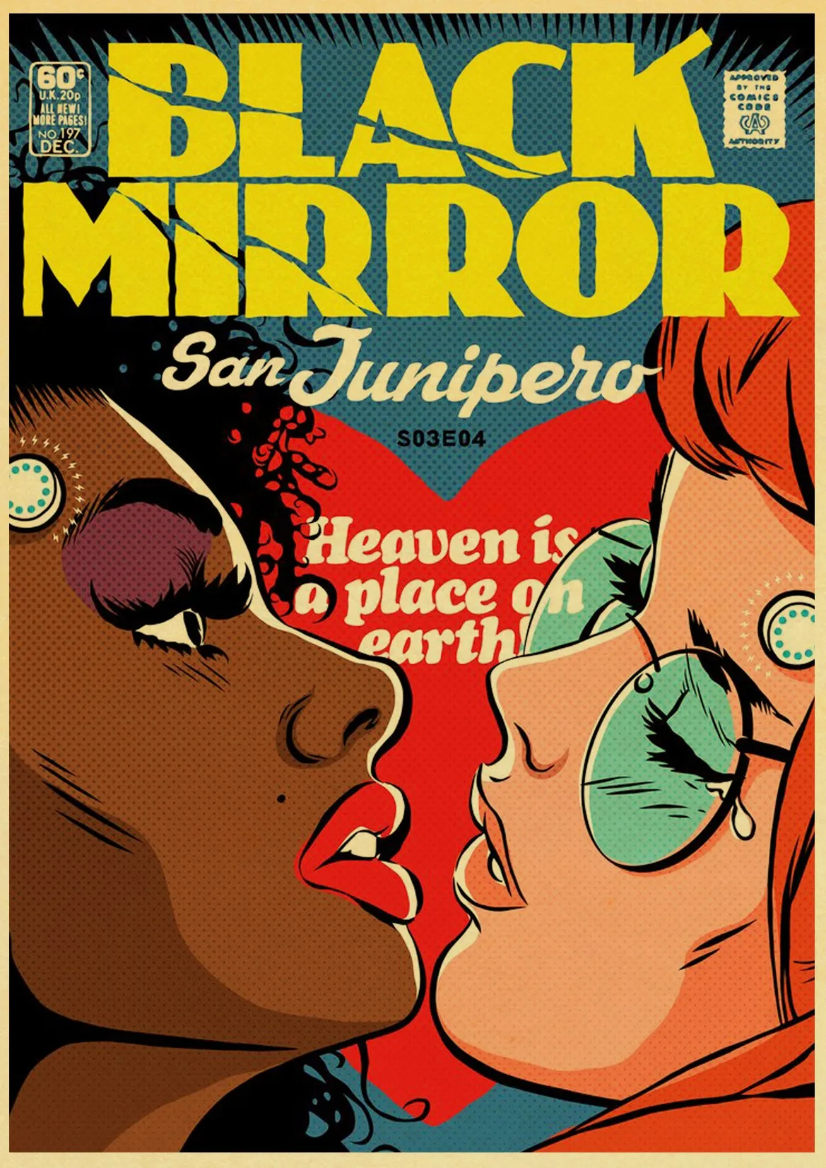 Черное зеркало BBC сезон ретро-постер к фильму стиль печатных постеры для бара Кафе Декор комнаты стены Stciker - Цвет: W063