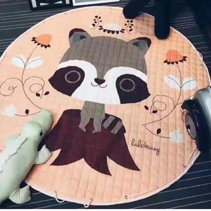 

Round Baby Play Mat Kids Floor Puzzle Crawling Rugs Soft Cartoon Blanket Carpet Baby Gym Playmat Best Gift for Children