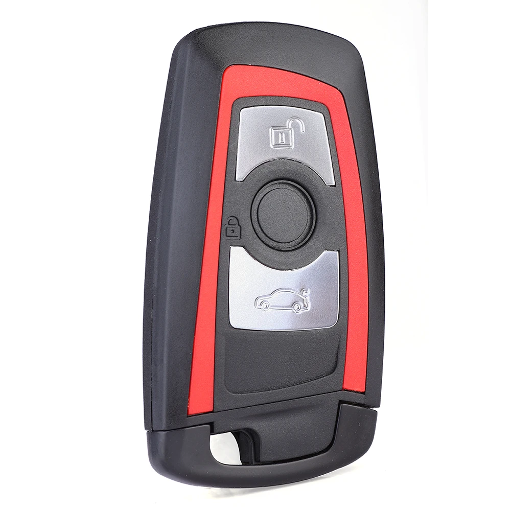

KEYECU Red Edge Smart Remote Key Shell Case Fob 3 Button for 2011 BMW 550i GT 535i 528i