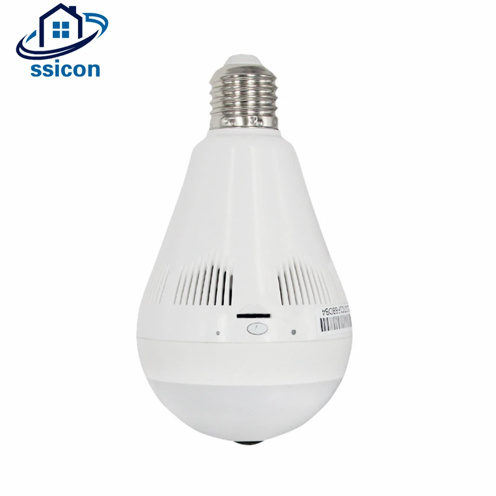 

SSICON 1.3MP 2.0MP Panoramic Fisheye Light Bulb Wifi Camera Max 128G TF Card 3D VR Security Wireless Camera 360 Degree