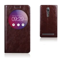 Top Quality Genuine Leather Smart Cover Case For Asus Zenfone 2 ZE551ML Luxury Flip Stand Mobile Phone Bag + Free Gift