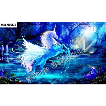 

DIY 5D Diamond Mosaic Diamond Painting Animal Unicorn Cross Stitch Kit Diamonds Embroidery Square Drill Home Decoration BFC322