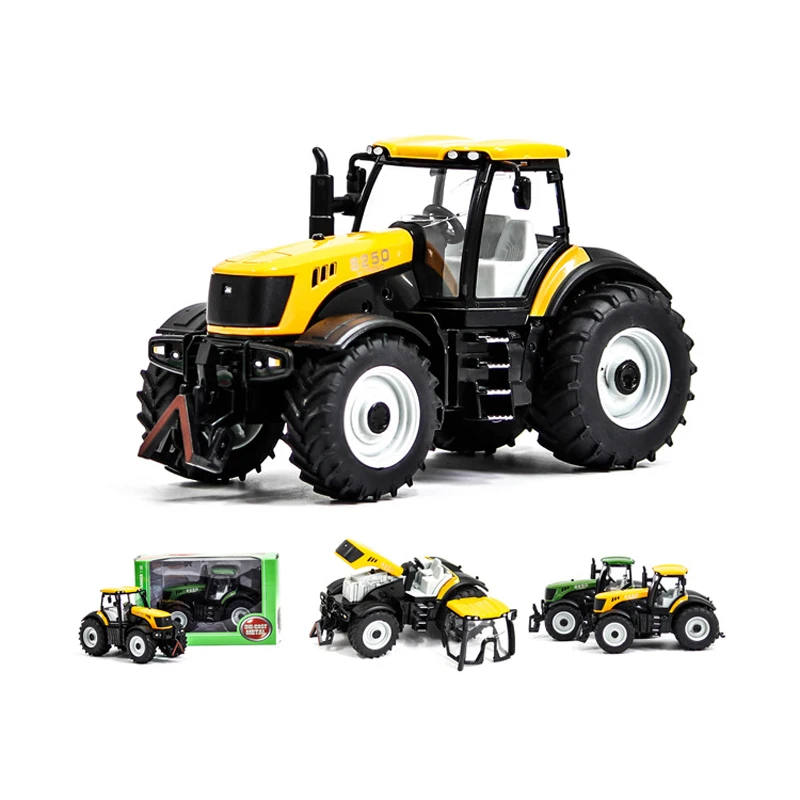 

1:32 Farm Tractor Model Alloy Trucks Static Model Metal Modified Cars Light Sound Toys Gift For Kids