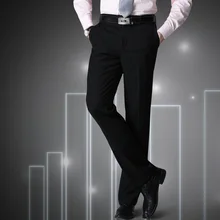 Мужские весенние Китай Inported одежда мужские брюки большого размера черный мужской костюм брюки Slim Fit деловые брюки бренд