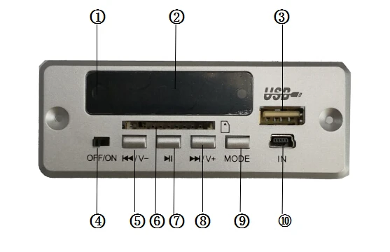 kebidu Bluetooth5.0 MP3 Decoding Board Module Wireless Car USB MP3 Player TF Card Slot / USB / FM / Remote Decoding Board Module