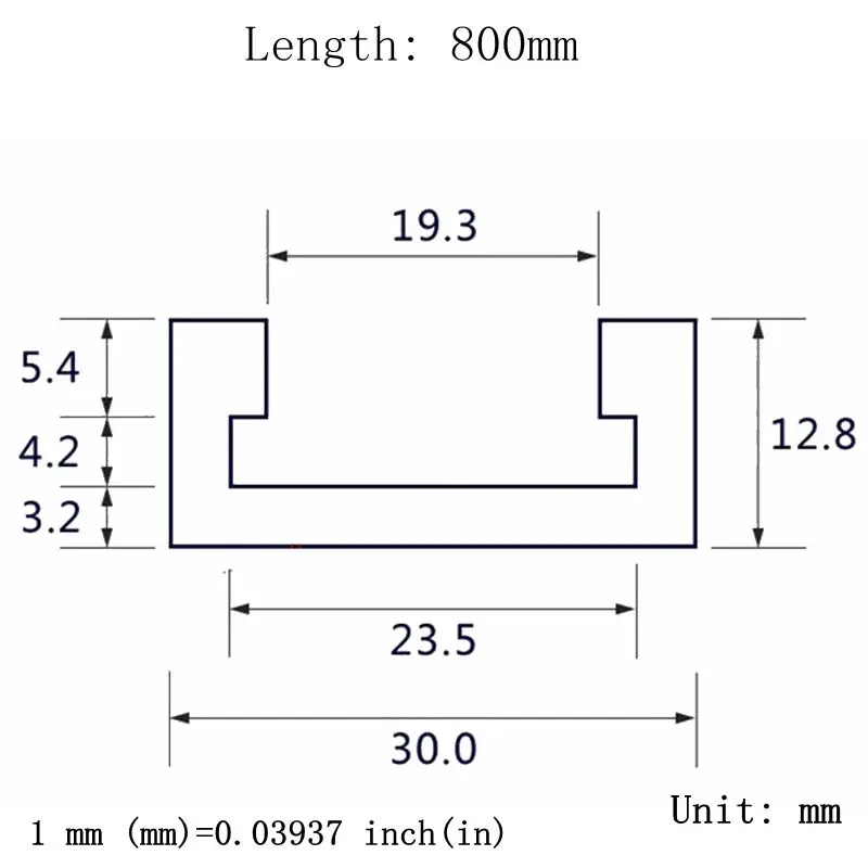 800 мм алюминиевая Т-образная дорожка Т-образная Торцовочная дорожка Т-образное крепление слот для настольной пилы деревообрабатывающий инструмент