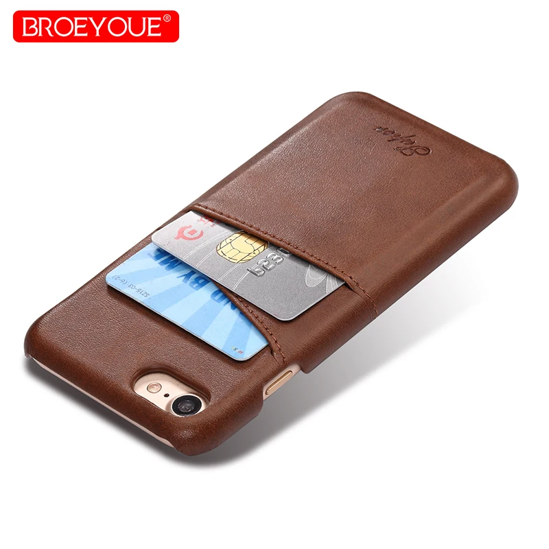 

Retro Case For iPhone X 7 8 Plus 6S 6S Plus Really Cow Leather Cover Card Holder Wallet Luxury Phone Cases For iPhone 6S 7 8 X