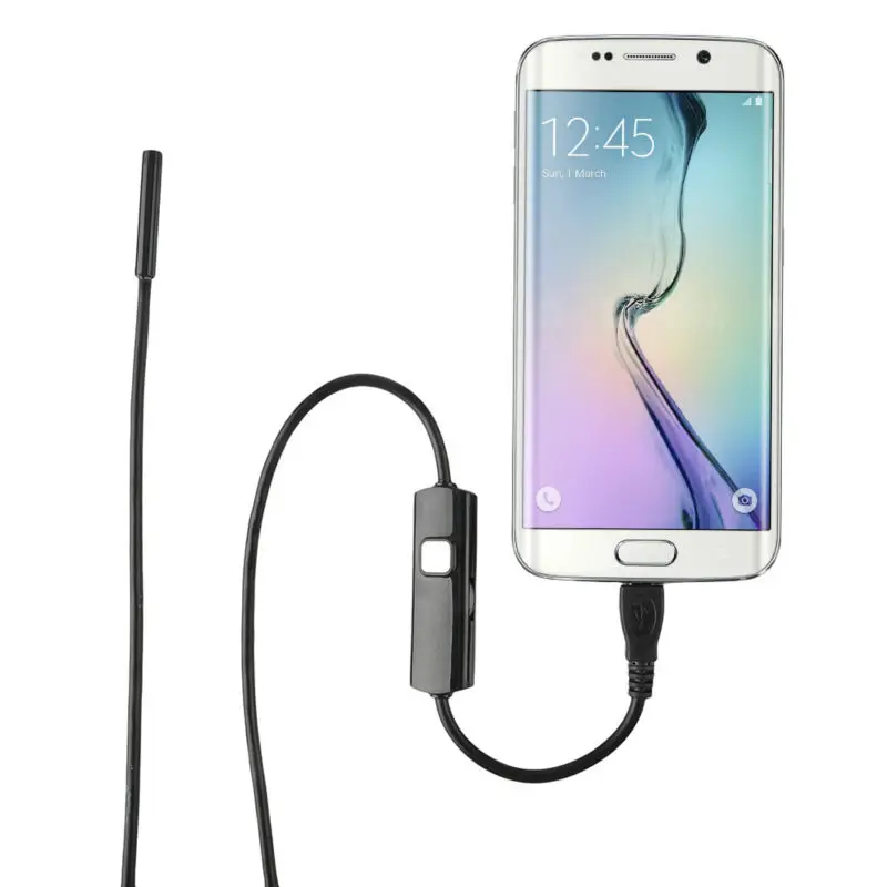 Android Mobile Phone USB 5.5mm Mirco Endoscope 6 LED IP67 Waterproof 1.3 Million Pixels MINI Endoscope Inspection Camera