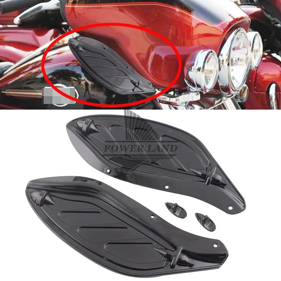 Black Plastic Adjustable Side Windshield Wind Creens Deflectors Fairing