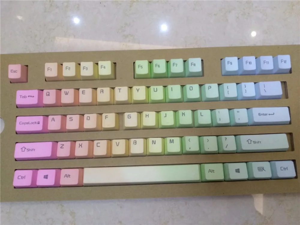 Механические клавиши Rainbow PBT keycap cherry mx OEM для игровой клавиатуры ANSI 104 keycap для механической клавиатуры filco ducky