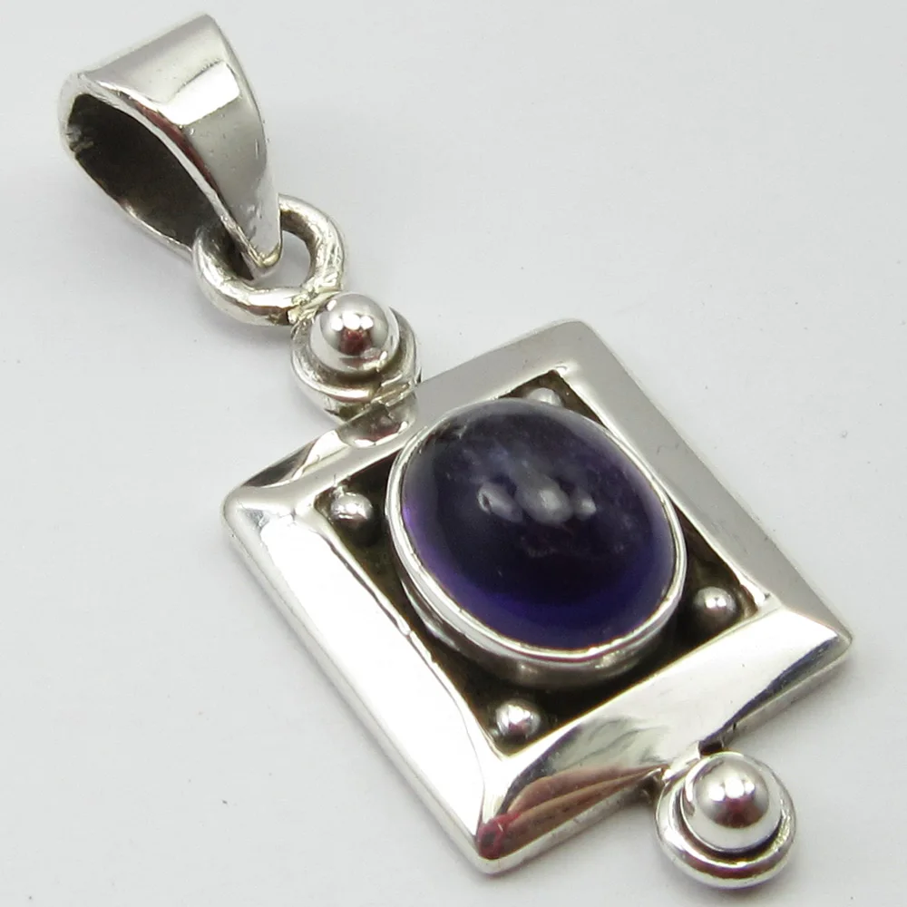 Solid Silver Purple Amethysts FASHION Pendant 1.3&quot ! Low Price | Украшения и аксессуары