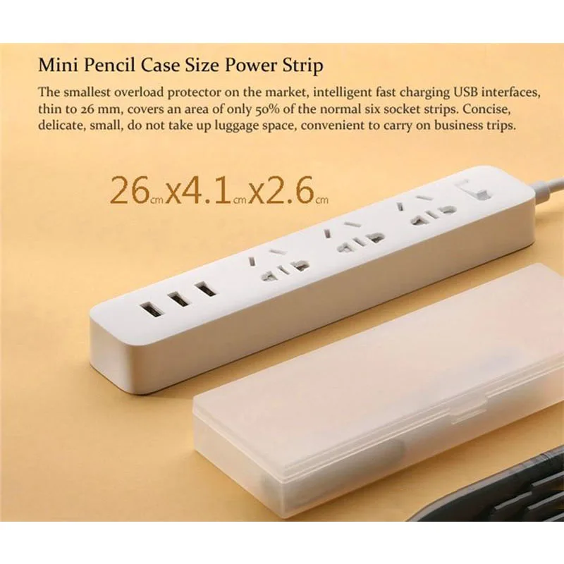 Оригинальная смарт лента Xiaomi Mijia 3 розетки + 2А Быстрая зарядка USB порты Xiaom MI умный